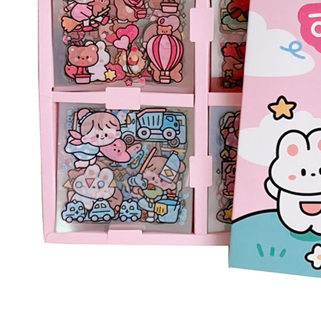 100Pcs Journal Sticker Pretty Design Paper Adhesive Sticker Lovely Exquisite Letter Paper Decor for Home Decoration
