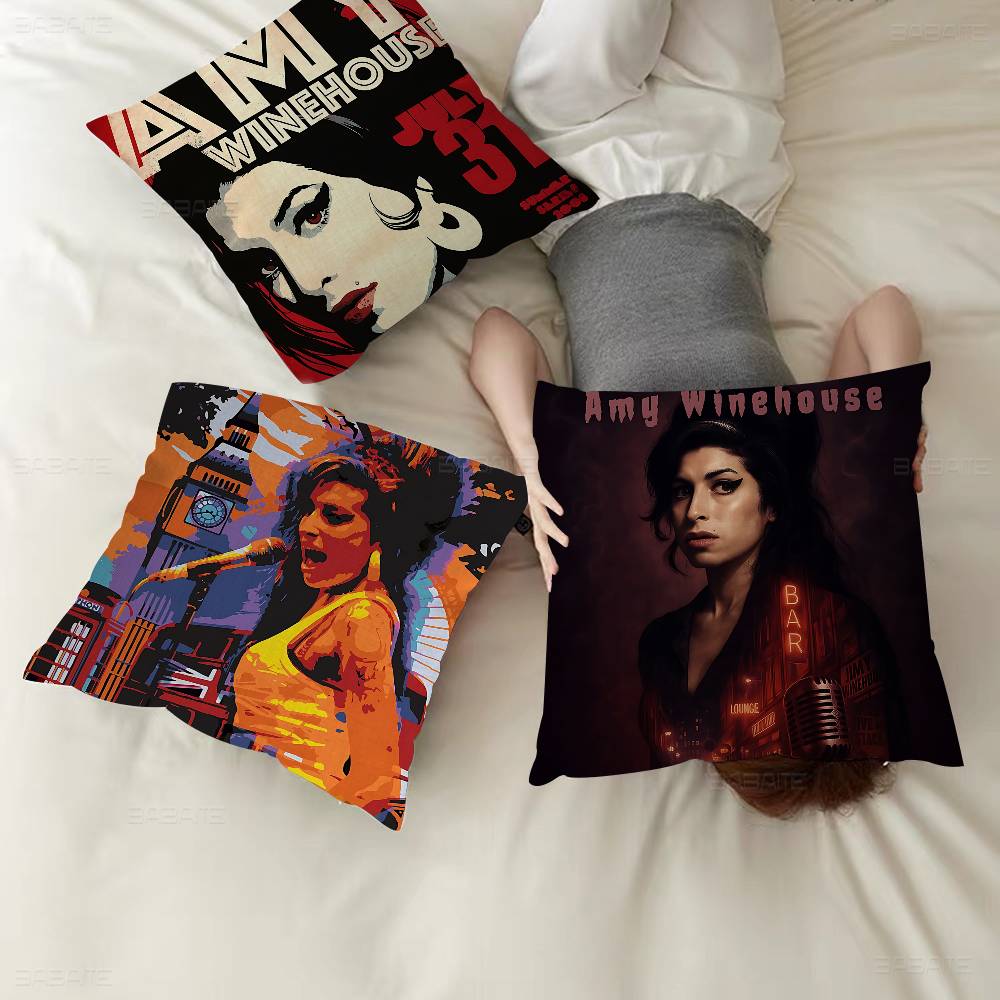 Popular Singer Star A-Amy W-Winehouse Personalized Pillow Cover Kids Bedroom Wild Party Decor Pillowcase Birthday Shower Gift