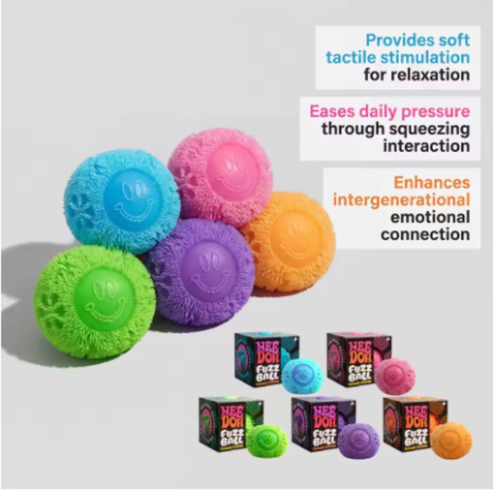 2026 Nee Doh Fuzz Ball Stress Ball  Soft Fluffy Squeeze Toys  Playsetss Anti-Anxiety Squishy Ball Portable Office Relaxing Gift Present