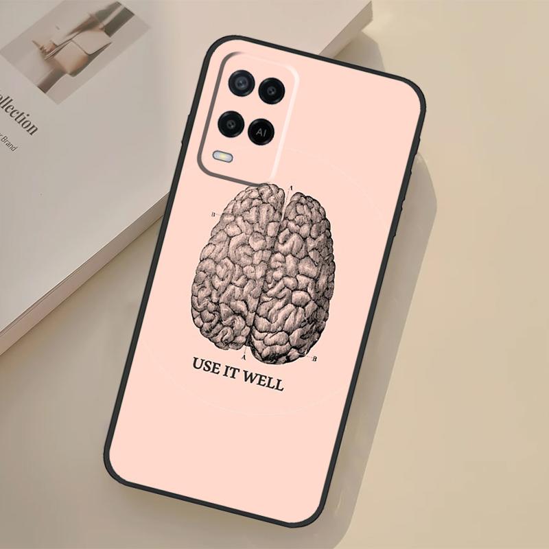 Medical Human Organs Brain Case For Oppo A98 A78 A18 A38 A58 A60 A80 A40 A96 A76 A16 A94 A74 A54 A15 A17 A57 A77 A5 Pro