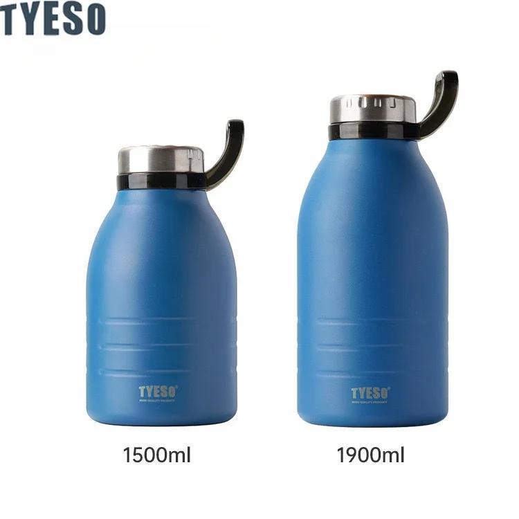 Tyeso 1500ML Stainless Steel Large Capacity Insulated Flask Outdoor Portable Sports Water Bottle with Convenient Buckle Hiking