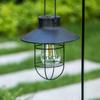 Retro Hanging Solar Lamp Outdoor Waterproof Tungsten Bulb Decorative Light For Garden Patio Yard
