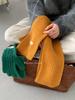 Haze blue 111% wool knitted scarf autumn and winter fashion solid color scarf Korean atmosphere versatile scarf wholesale