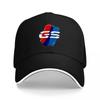 Casquette de baseball noire avec logo CPS brodé, design rouge, bleu et blanc, ajustement réglable pour unisexe et femmes, chapeau décontracté Streetwear