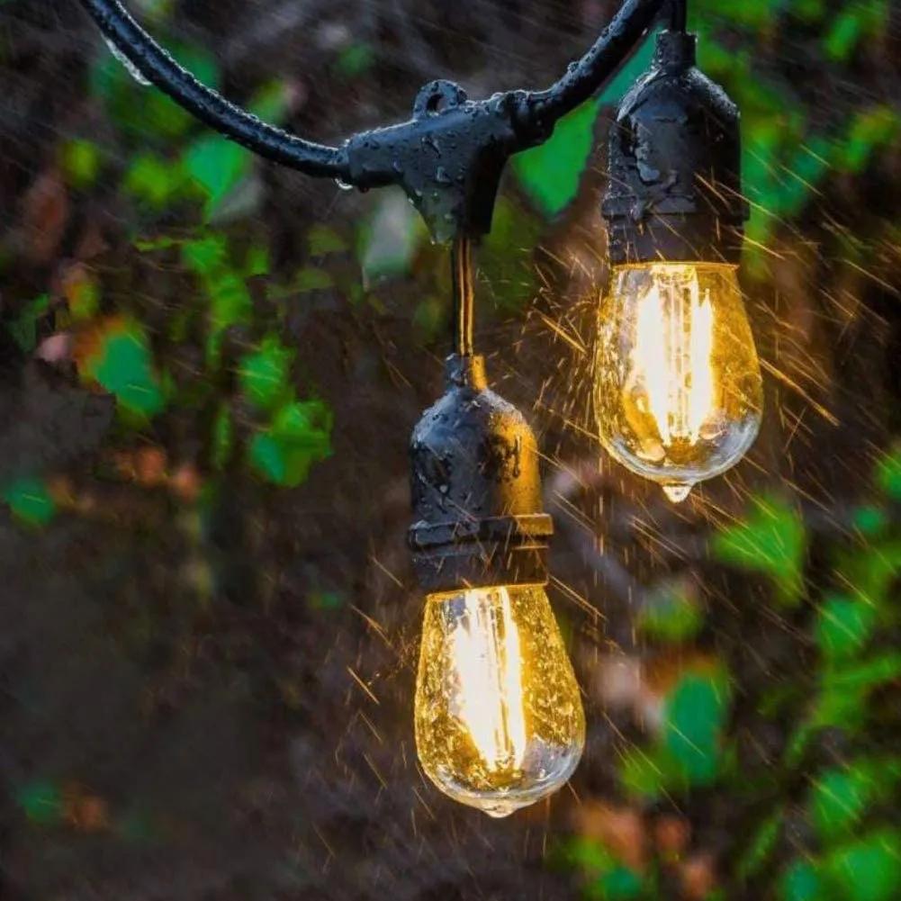 Garden net garland, outdoor, for the garden, cable 20m, 20xE27 LED