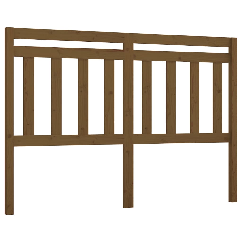 Headboard Honey Brown 126 X 4 X 100 Cm Solid Pine Wood