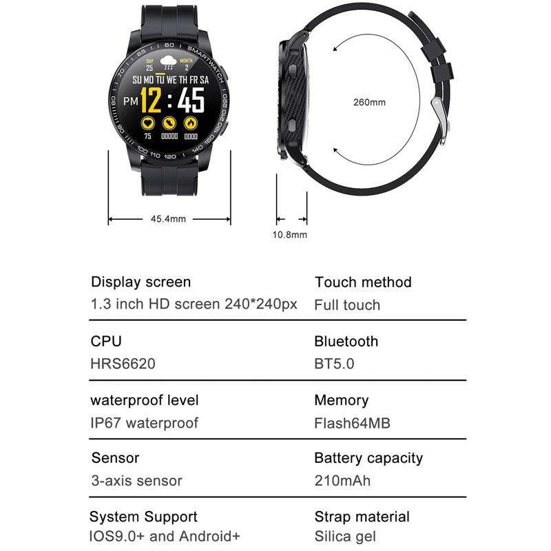 Smart Watch Carbon Fiber Men Bluetooth Call 24 Hours Heart Rate Multi-Sport Mode Smartwatch for Android IOS Fitness Tracker