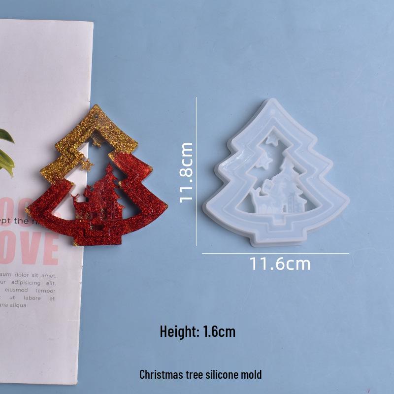 Poppy DIY Christmas Tree Silicone Epoxy Mold Ornament