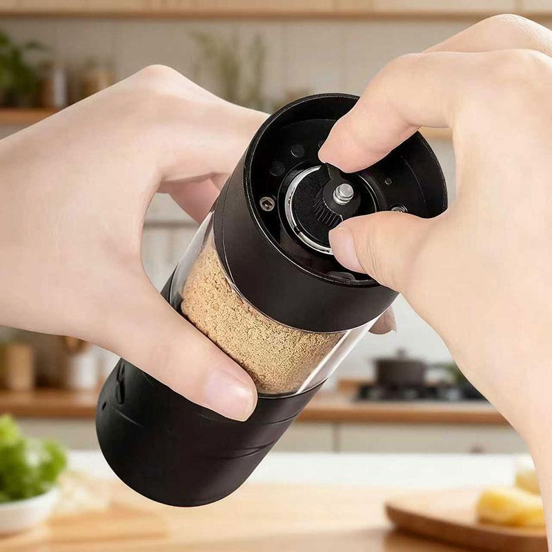 2025 NEW Electric Grinder Pepper Seasonings Spices Grain Mill Salt Shaker LED Light É Modes Kitchen Cooking Tool 1pc