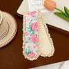 Knitting Colorful Flower Bangs Sticker Hair Band Printed Hair Sticker Headdress Sweet Floral Knitted Bangs Sticker Headband
