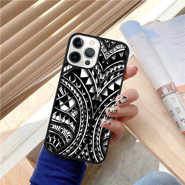 Maori Polynesian Samoan Tribal Phone Case Back Cover for iPhone 17 Air 16 15 14 13 11 12 Pro Max Plus Shell Coque