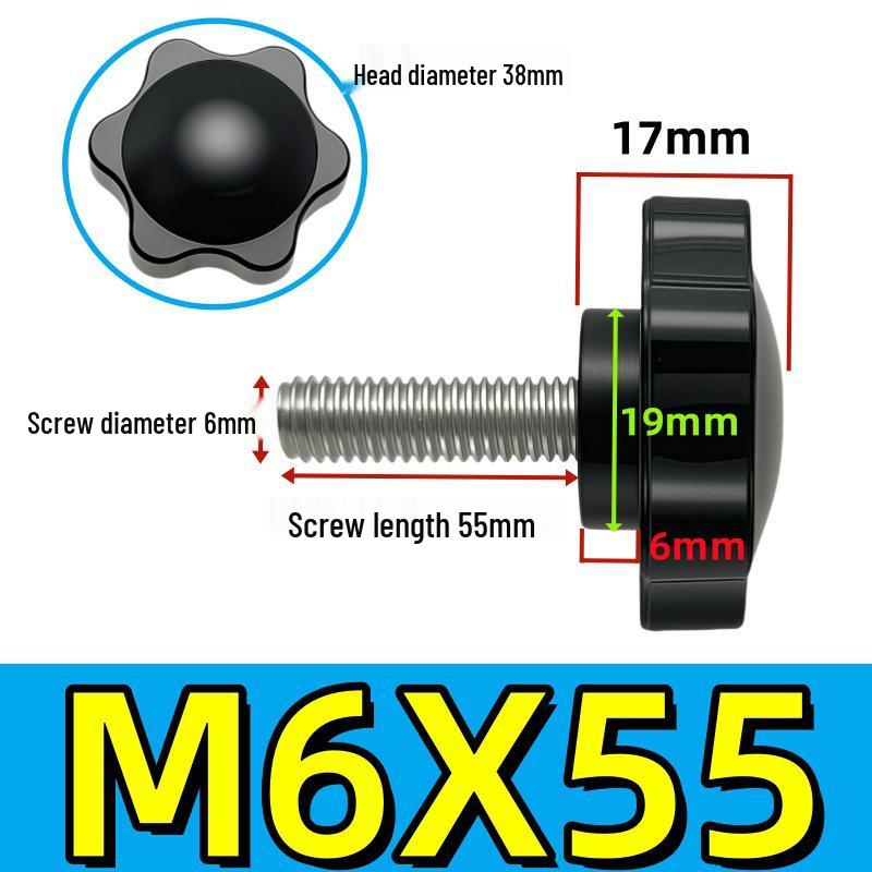 Adjustable Plum Blossom Plastic Head Star Handle Screw Bolt