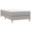 3144143 vidaXL Lit à sommier tapissier avec matelas Gris clair 90x200 cm Tissu