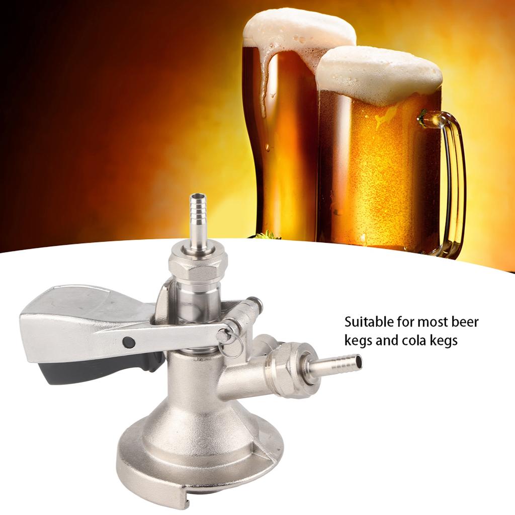 A Type Keg Coupler Stainless Steel Beer Keg Dispenser Connector Dispensing Equipment Accessory
