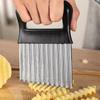 Sharp Crinkle Cutter Stainless Steel Wavy Chopper Wave Potato Cutter  Kitchen Gadgets