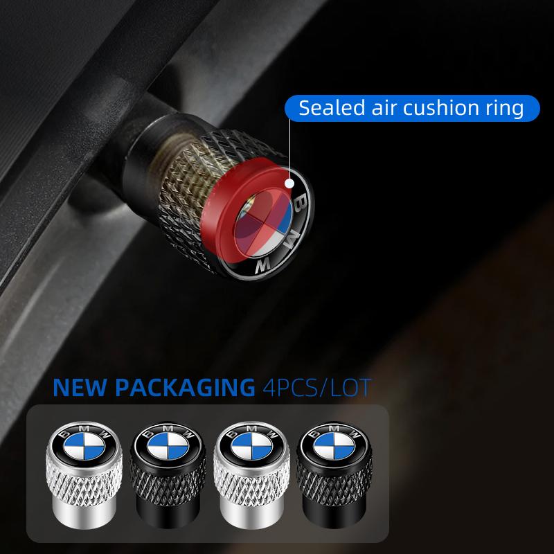 4Pcs 3D Metal Car Wheel Tire Valve Cap Dust-proof Cover For BMW M X1 X3 X5 X6 E90 E70 F30 F10 F20 E87 E60 E39 E46 Accessories FLUTW1
