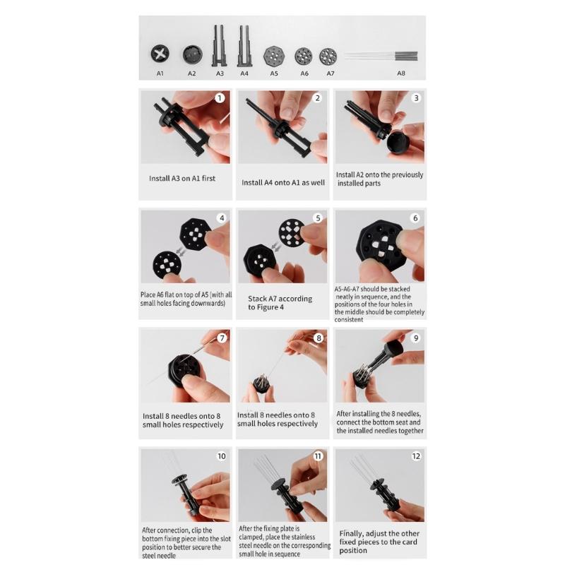 Portable Coffee Distribution Needle Coffee Powder Needle Coffee Distributor Coffee Stirrer ABS Texture for Coffee Powder