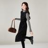 SOFSIL Winter Sleeveless Crew-Neck Midi Dress