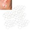 50pcs Stainless Steel Wine Glass Rings Light Weight Earring Round Loops  Birthday Party