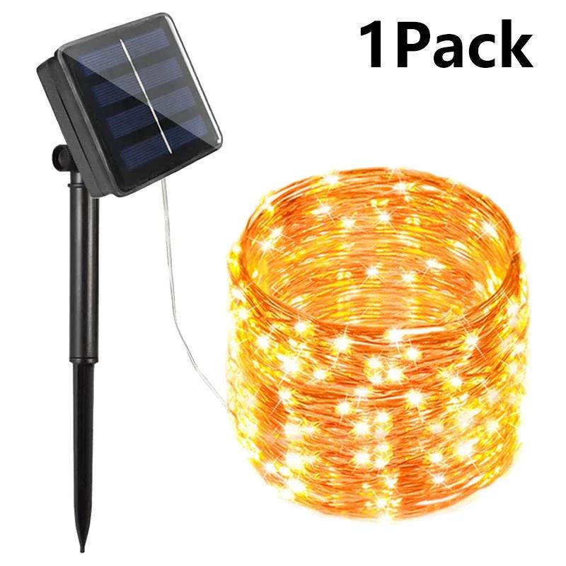 32M LED Solar String Fairy Lights Outdoor Path Garlands Lamp Patio Waterproof Christmas Wedding Garden Street Lights