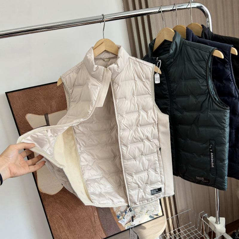 Manual recommendation! Light and thin pressure glue! Fit autumn and winter stand-up collar versatile warm down vest