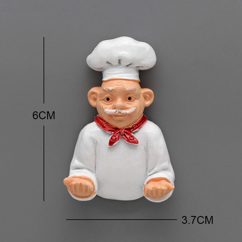 Κινούμενα σχέδια δημιουργικός σεφ ψωμιού μαγνήτης ψυγείου 3d μαγνήτες ψυγείου Στιγκομάνια ψυγείου χαρακτήρων κινουμένων σχεδίων δώρα διακόσμησης σπιτιού