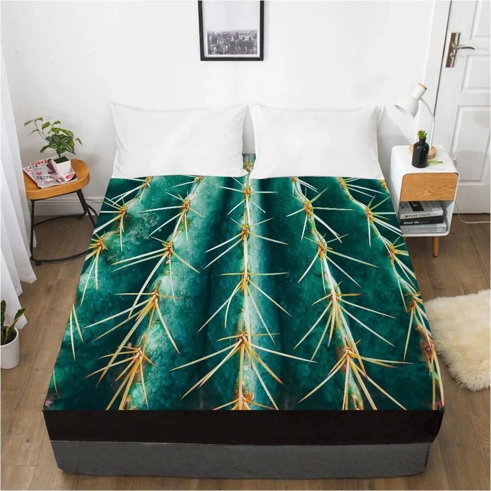 1pc Bed Sheet Elastic Fitted Sheet With An Elastic Band 150/180/200/160*200 Mattress Cover Double Bed Cover Nordic Sea