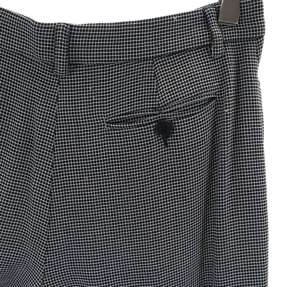 Emporio Armani Check Pattern Wool Pants 38 Black X White Women Used