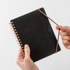 Midori Ring-Bound Notebook, Color Dot Grid, A5 - Black
