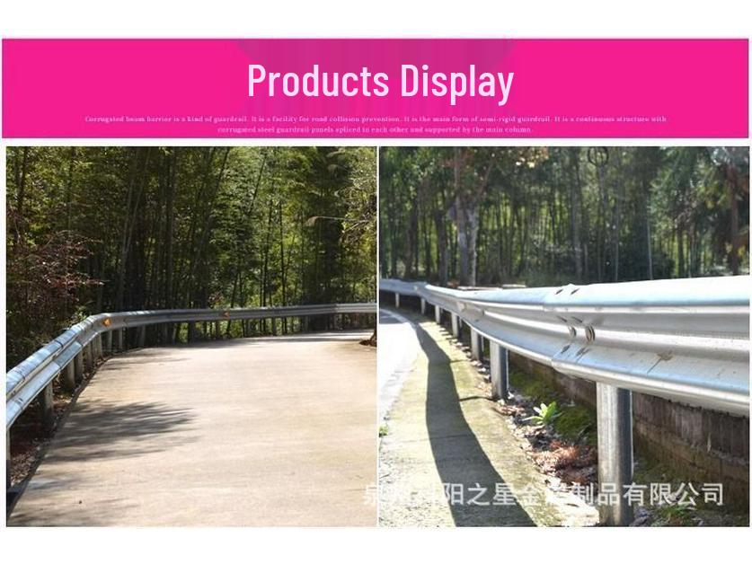 Powder-Coated Galvanized Steel Guardrail Panels for Highways and Rural Roads