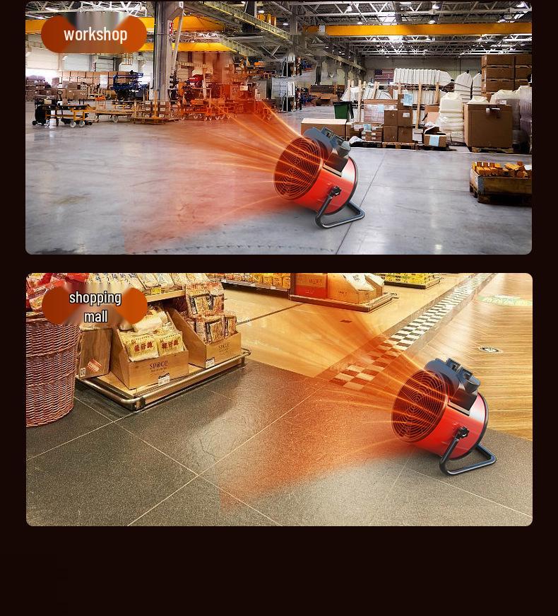 VCJ Energy-Saving High-Power Rapid Heating Fan for Large Areas