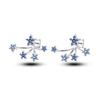 New 925 Sterling Silver Star Moon Earrings for Women Sparkling Zircon Ear Studs Luxury Romantic Fine Jewelry Gift for Girl