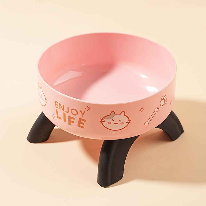 

Elevated Stainless Steel Pet Bowl, Anti-Tipping, Anti-Slip Design, Cute Pattern Design, Suitable for Small Cats And Dogs to Drink Water And Eat Food Plastic