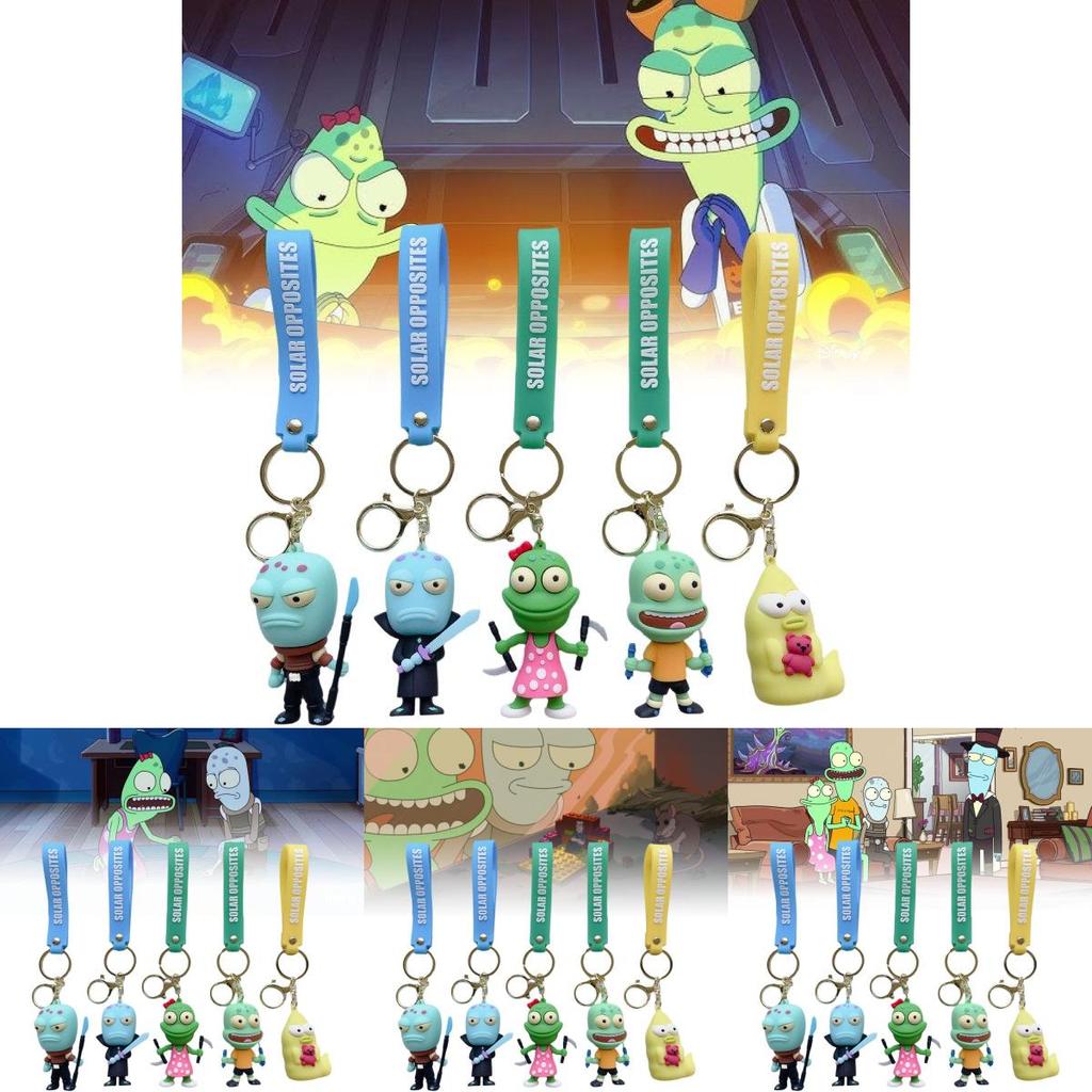 Creative Cartoon Alien Keychain Pvc Keyring For Fun Gift Ideas Unique Modern Art Style