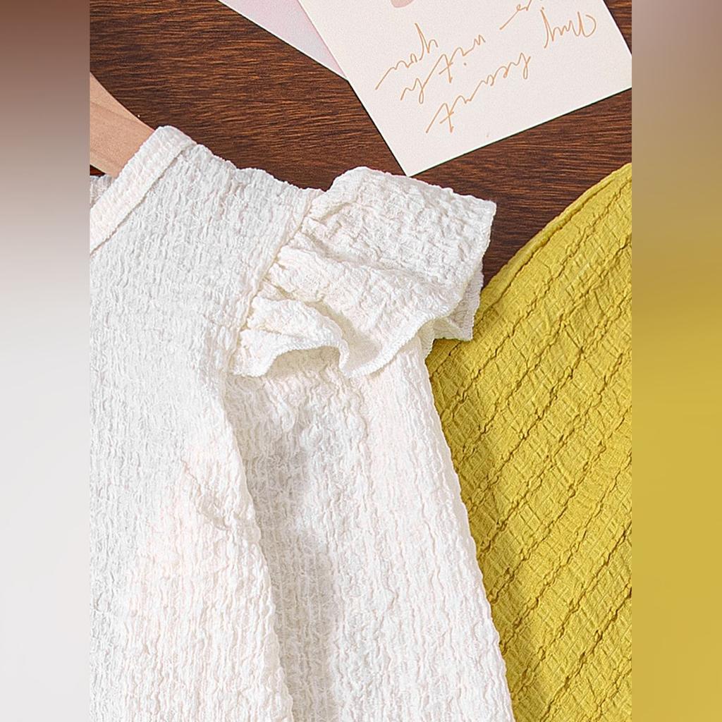 Kids Cartoon Casual Fashion Outfit Set Long Sleeve Top & Pants