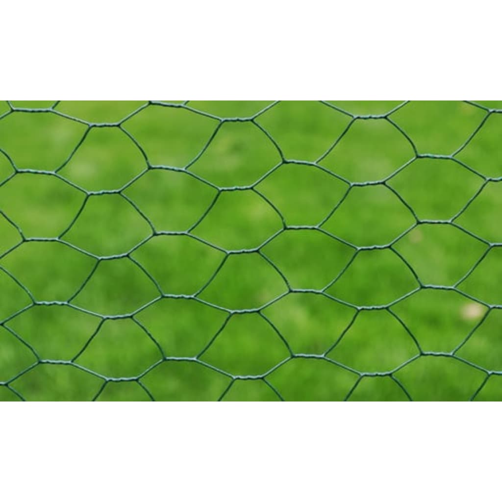 Vidaxl Ogrodzenie Z Siatki, Pokryte Pvc, 25X0,5 M, Zielone