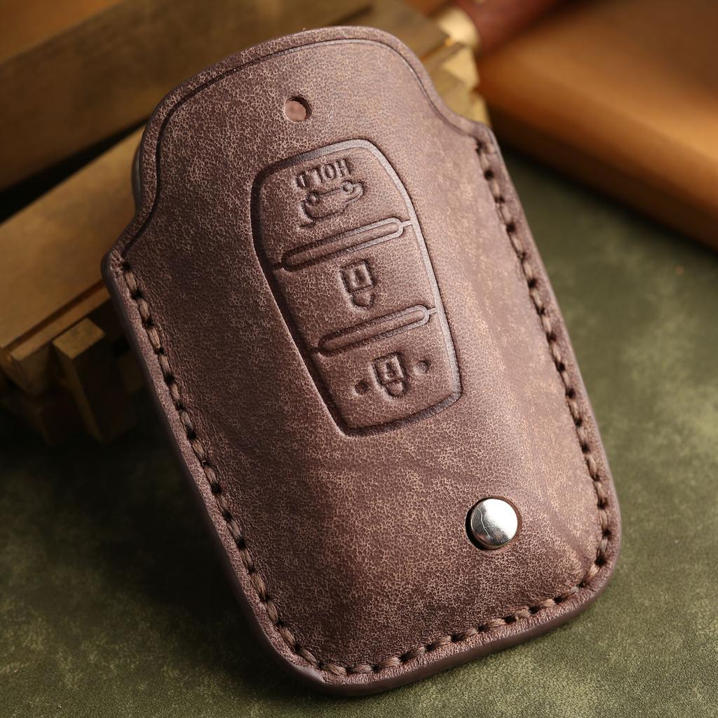 Customized Key Cover Is Suitable for Hand-stitched Leather Key Protection Bag Buckle of Shuanglong Tivira Car