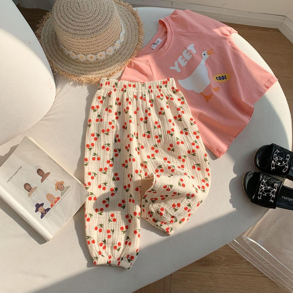 Korean-Style Baby Mosquito-Proof Cotton Gauze Lantern Pants for Spring/Summer 2025 - Unisex, Thin, Loose Harem Fit