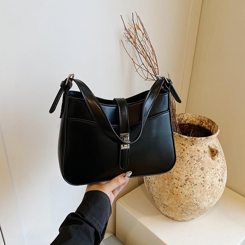 

Niche bag women s new high-end casual portable underarm bag versatile fashion shoulder bucket bag чорний