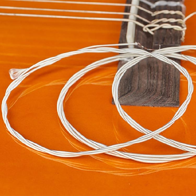 6Pcs Classical Guitar Strings Nylon Guitar String Wound Silver Color Plated