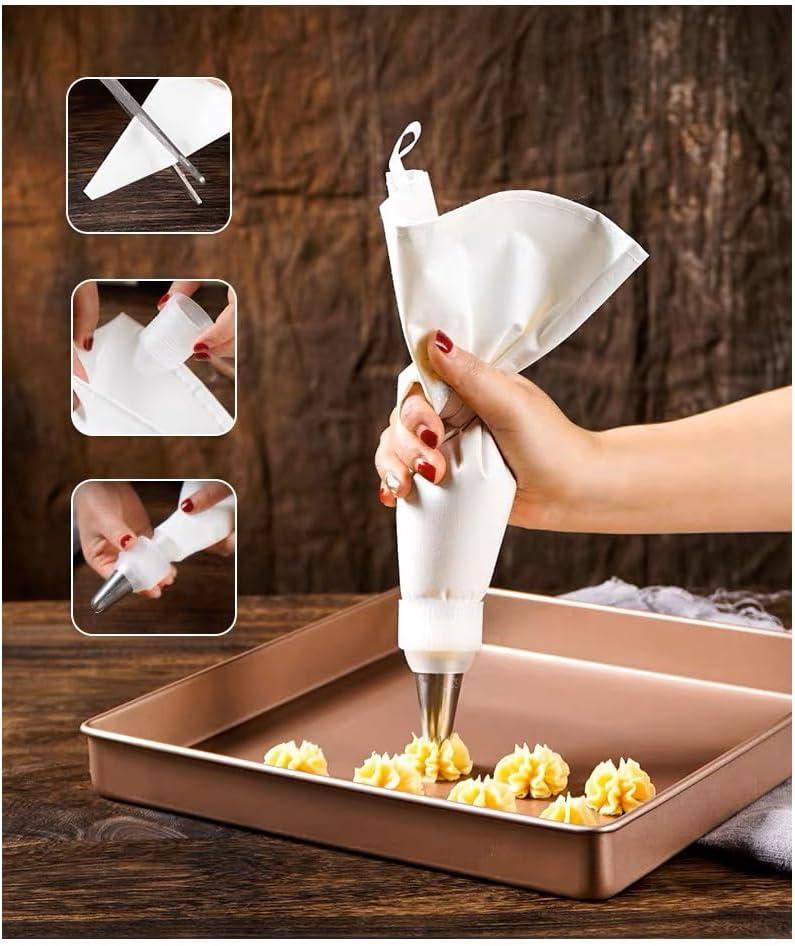 1pc Reusable Thickened Waterproof Cloth Resistant Baking Piping Bag-in Various Size for DIY Creamfor Cake Decorating&Baking Tool