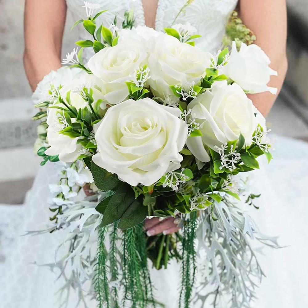 Artificial Flowers Silk Roses Valentine's Day Home Vase Decor Bonsai Room Yard Wedding Bridal Bouquet Holiday Party Diy Gift Box