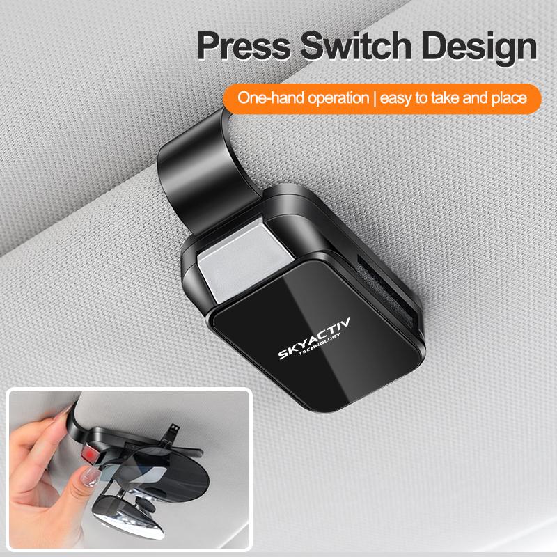 Car Sunglasses Holder Eyeglass Hanger Clip For MAZDA 3 6 CX-30 Axela MX-5 CX-5 Atenza CX-3 CX9 CX-60 MPS 2025 Car Accessories FF29