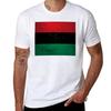 Distressed Afroamerican Panafrican Unia Flag Tshirt Relaxed Fit Casual Short Sleeve Top