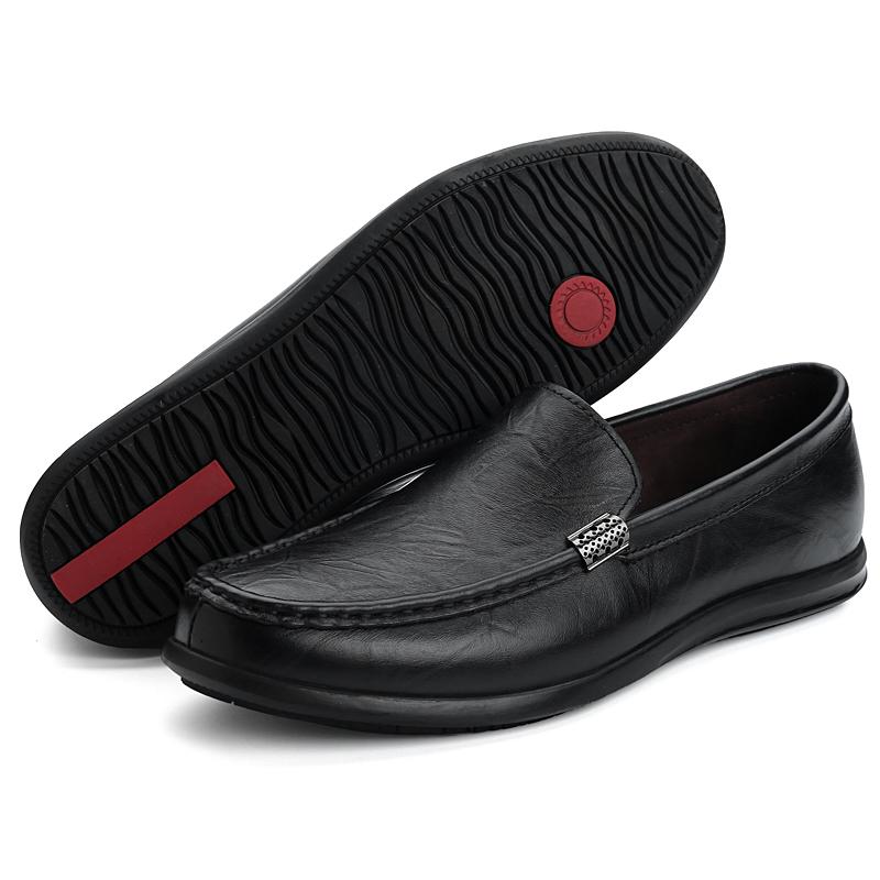 Outdoor Male Driving Loafers Genuine Leather Mens Casual Shoes Handmade Slip on Walking Shoes Breathable Driving Flats Moccasins