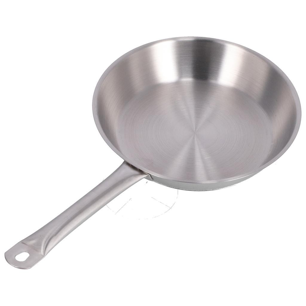 Frying Pan 304 Stainless Steel Bottom Single Handle Dishwasher Safe Oven Safe Sanding Frying