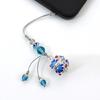 Flower Pendant Rope Keychain Light Blue Keyring Women's Fashion Keyring Jewelry