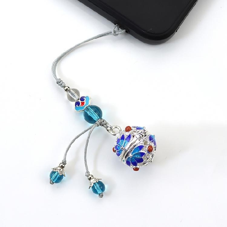 Flower Pendant Rope Keychain Light Blue Keyring Women's Fashion Keyring Jewelry
