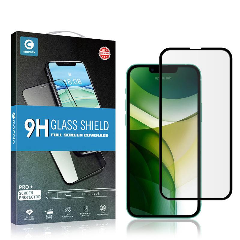 MOCOLO HD 9H Full Screen Coverage Silk Print Tempered Glass Full Glue Protector for iPhone 13 Pro Max/14 Plus