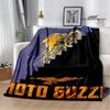 3D Guzzi Motorcycle Logo Printed Blankets Fashion Warm Blanket Soft And Comfortable Blanket Home Travel Blanket Birthday Gift